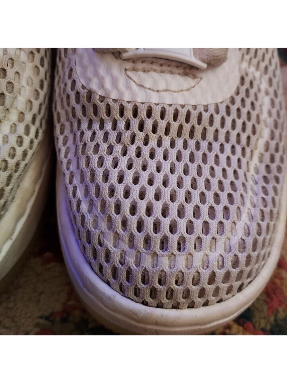 Nike Air Force 1 Upstep SI Particle Rose Athletic Shoes Womens 7.5 White Mesh - Picture 3 of 10